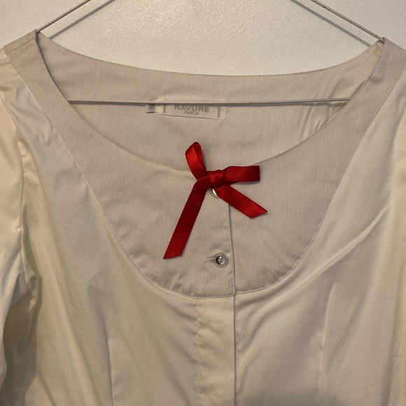 New Rayure stretch short sleeve cotton blouse - Picture 2 of 6